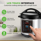 12-in-1 Electric Pressure Cooker 6 Qt, Programmable Multi-Function Cooker