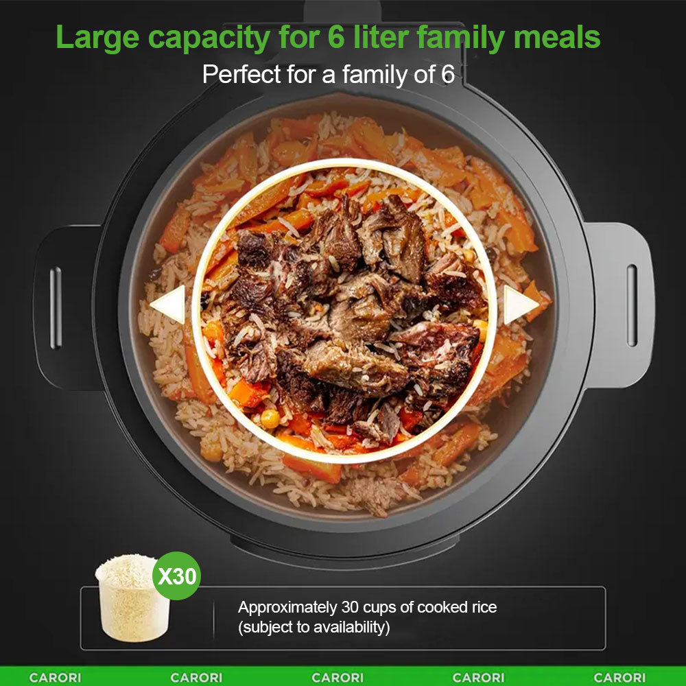 12-in-1 Electric Pressure Cooker 6 Qt, Programmable Multi-Function Cooker