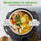 12-in-1 Electric Pressure Cooker 6 Qt, Programmable Multi-Function Cooker