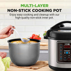 12-in-1 Electric Pressure Cooker 6 Qt, Programmable Multi-Function Cooker